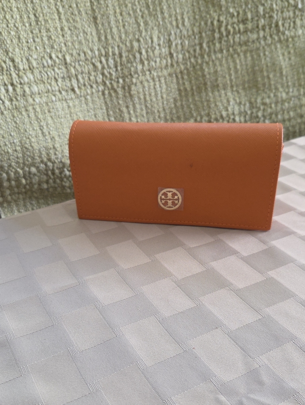 Tory Burch Bright Orange Saffiano Eyeglasses with Logo Medallion...EUC